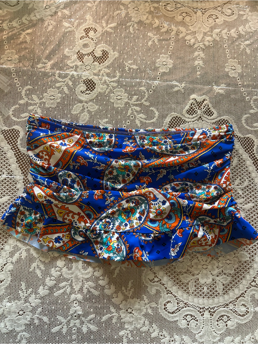 Royal Blue Paisley Swim skort size 14